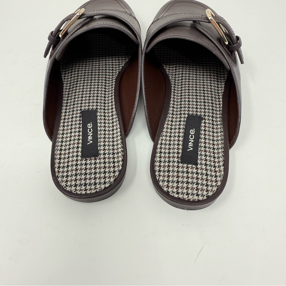 New Vince Minetta Leather Loafer Mule Chili Brown Sz 6.5 - Picture 5 of 13